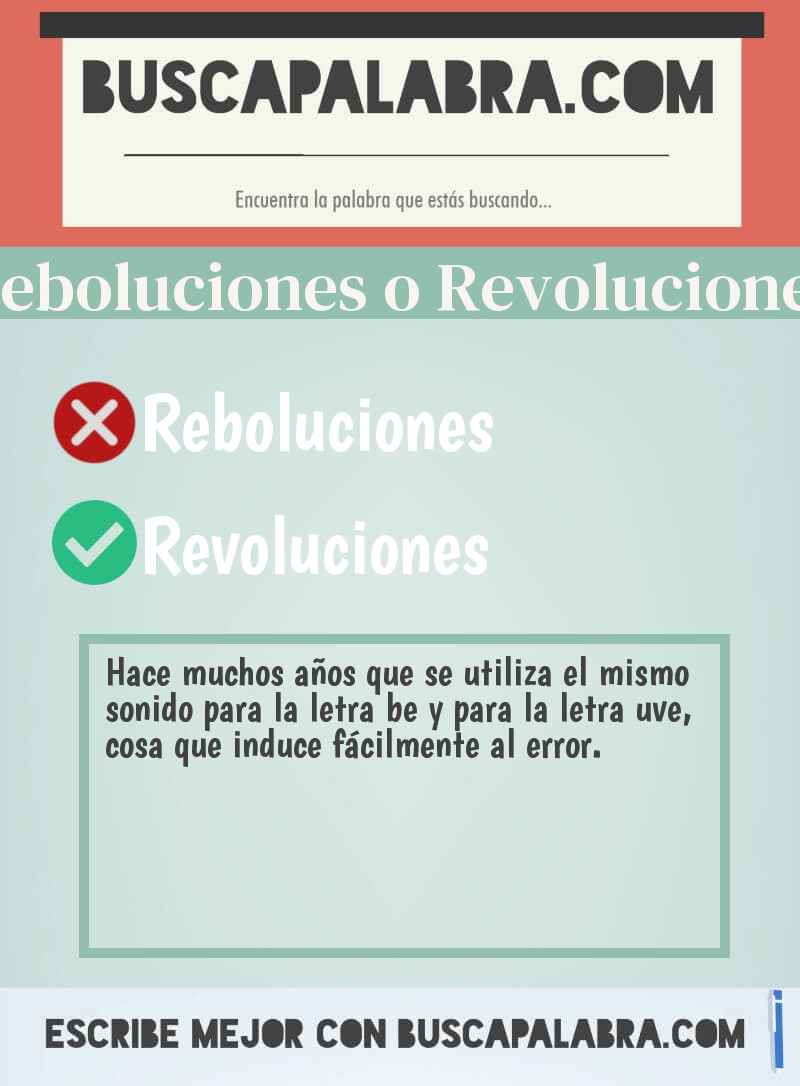 Reboluciones o Revoluciones