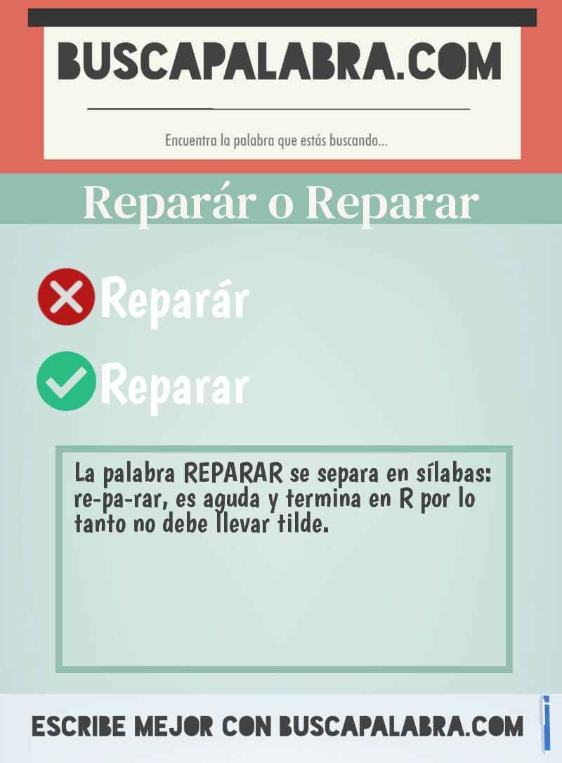 Reparár o Reparar