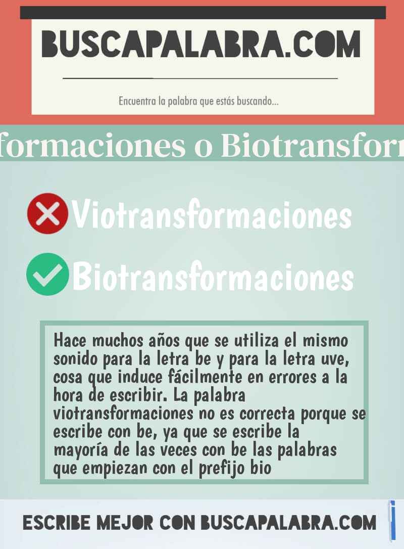 Viotransformaciones o Biotransformaciones