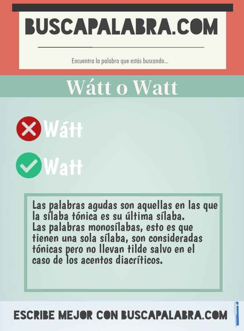 Wátt o Watt