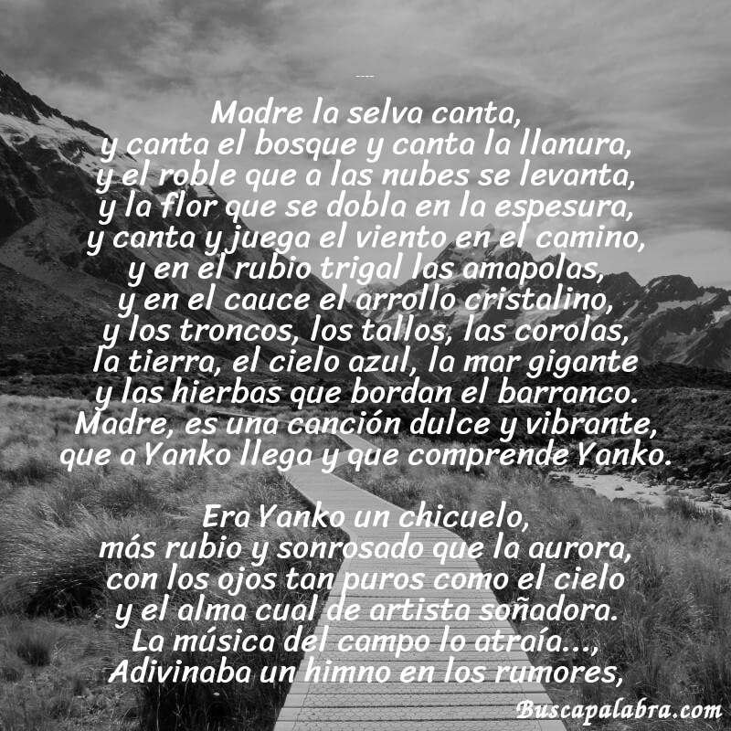 Poema El violín de Yanko de Marcos Rafael Blanco Belmonte con fondo de paisaje