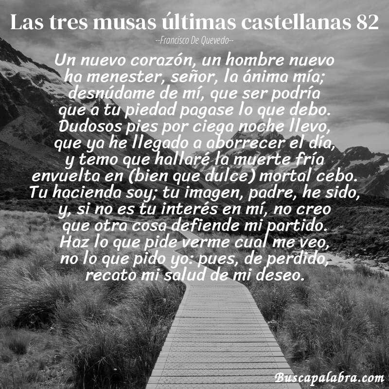 Poema las tres musas últimas castellanas 82 de Francisco de Quevedo con fondo de paisaje