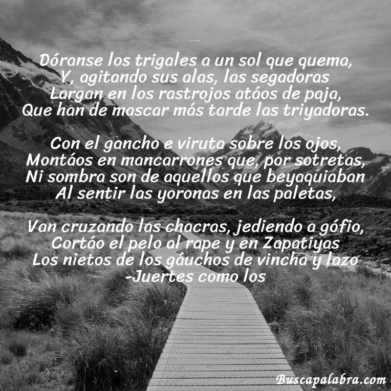 Poema Caídas de José Alonso y Trelles con fondo de paisaje