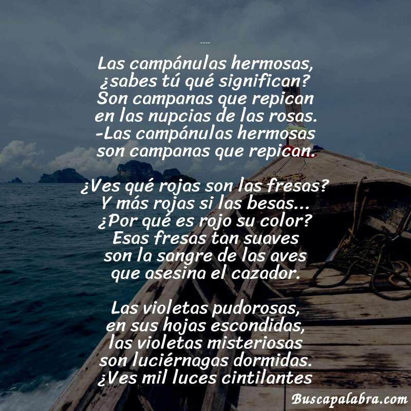 Poema Para el corpiño de Manuel Gutiérrez Nájera con fondo de barca