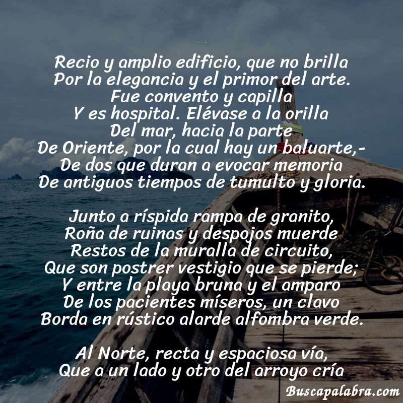 Poema Dea de Salvador Díaz Mirón con fondo de barca