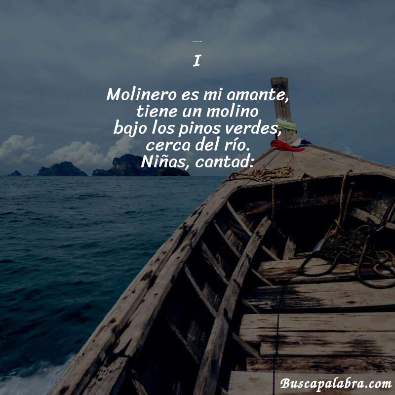 Poema Canciones del alto Duero de Antonio Machado con fondo de barca