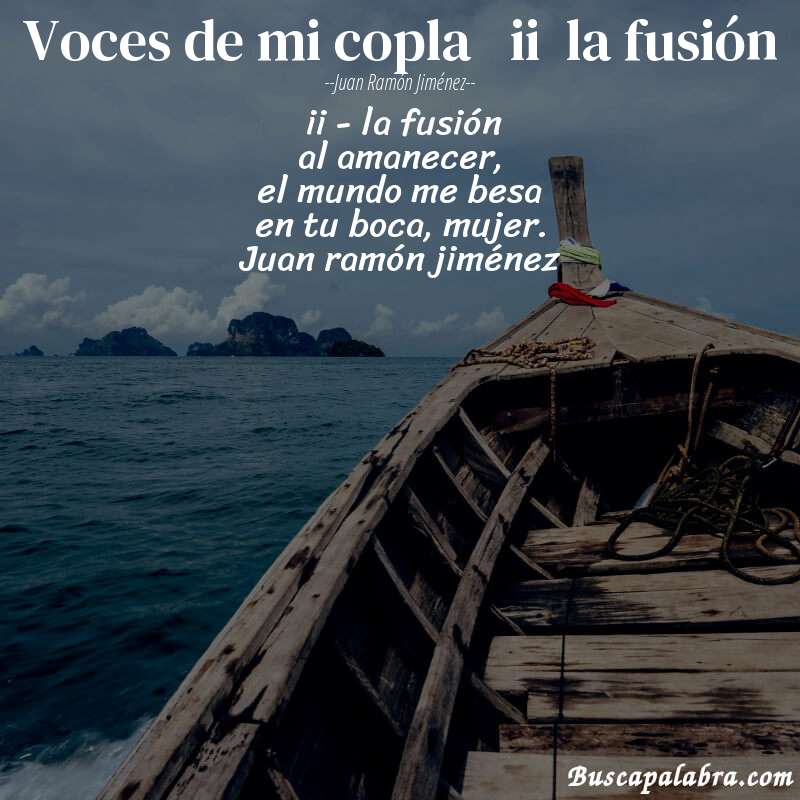 Poema voces de mi copla   ii  la fusión de Juan Ramón Jiménez con fondo de barca