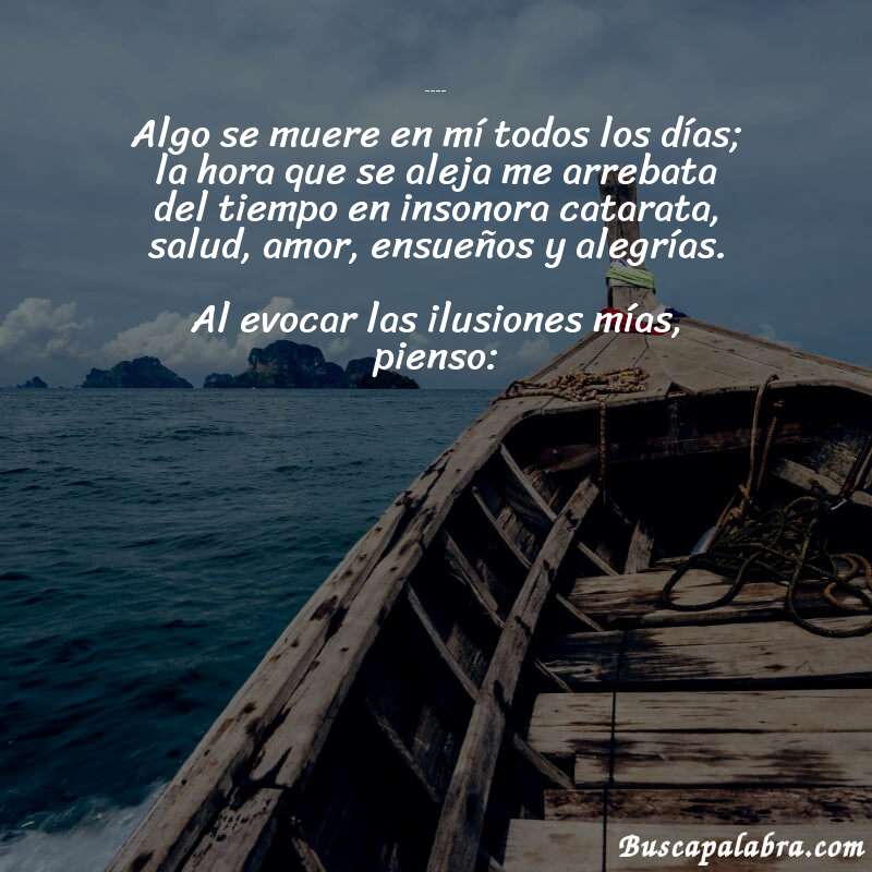 Poema Resurrecciones (Julio Flórez) de Julio Flórez con fondo de barca