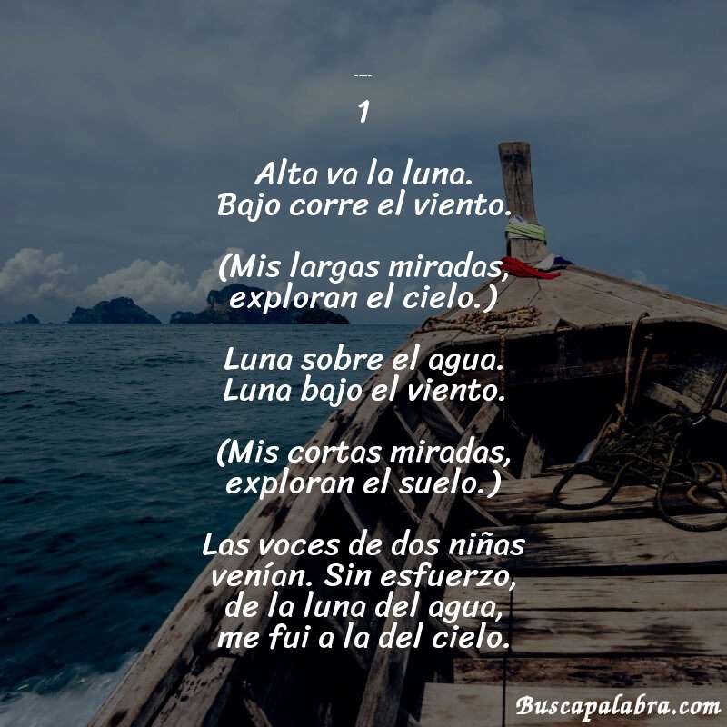 Poema Nocturnos de la ventana de Federico García Lorca con fondo de barca