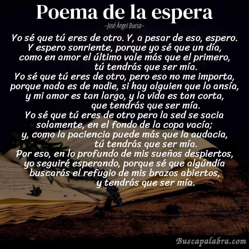 Poema Poema de la espera de José Ángel Buesa - Análisis del poema