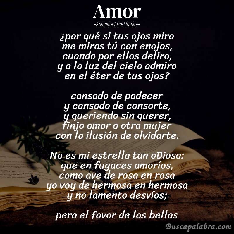Poema amor de Antonio-Plaza-Llamas con fondo de libro