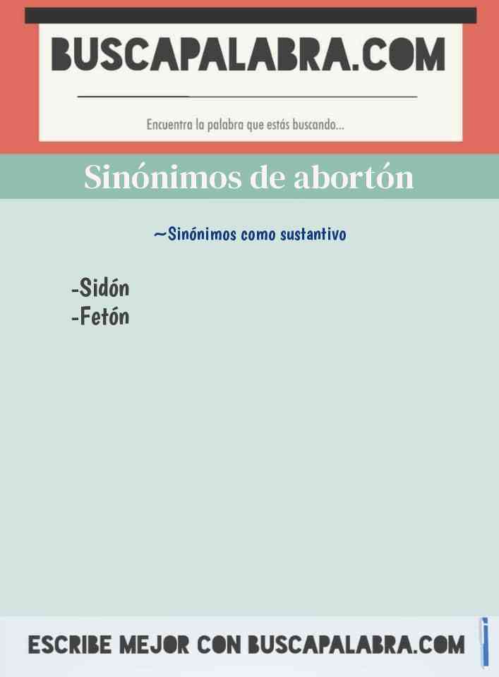 Sinónimo de abortón