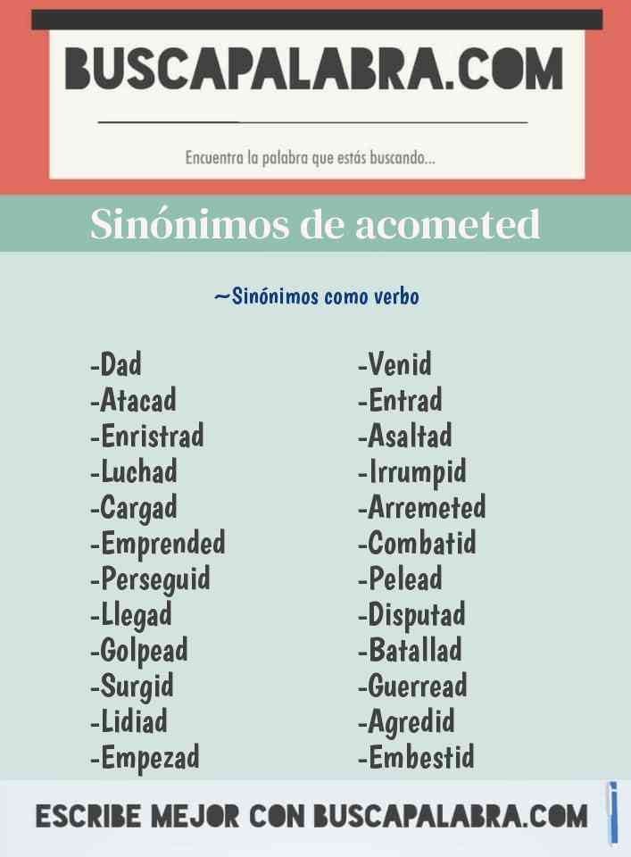 Sinónimo de acometed