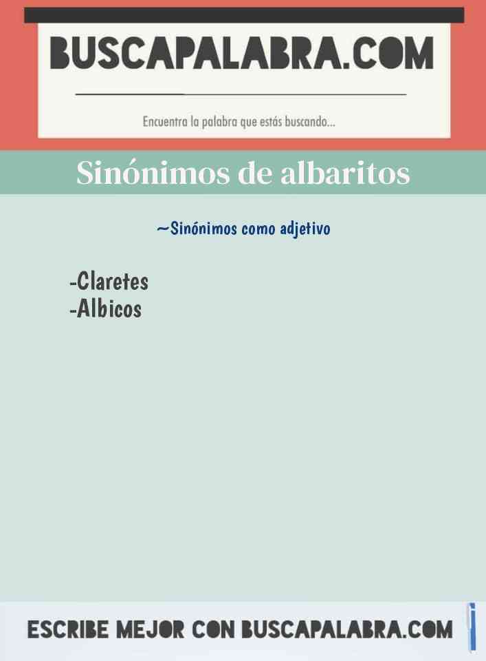 Sinónimo de albaritos