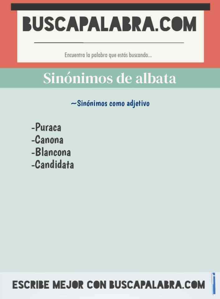 Sinónimo de albata
