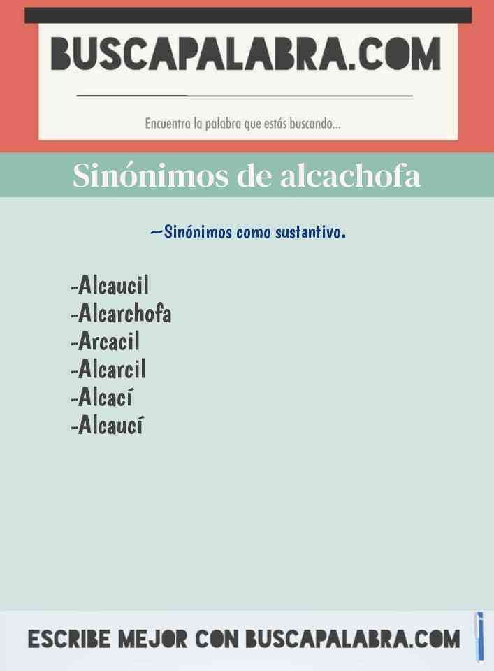 Sinónimo de alcachofa