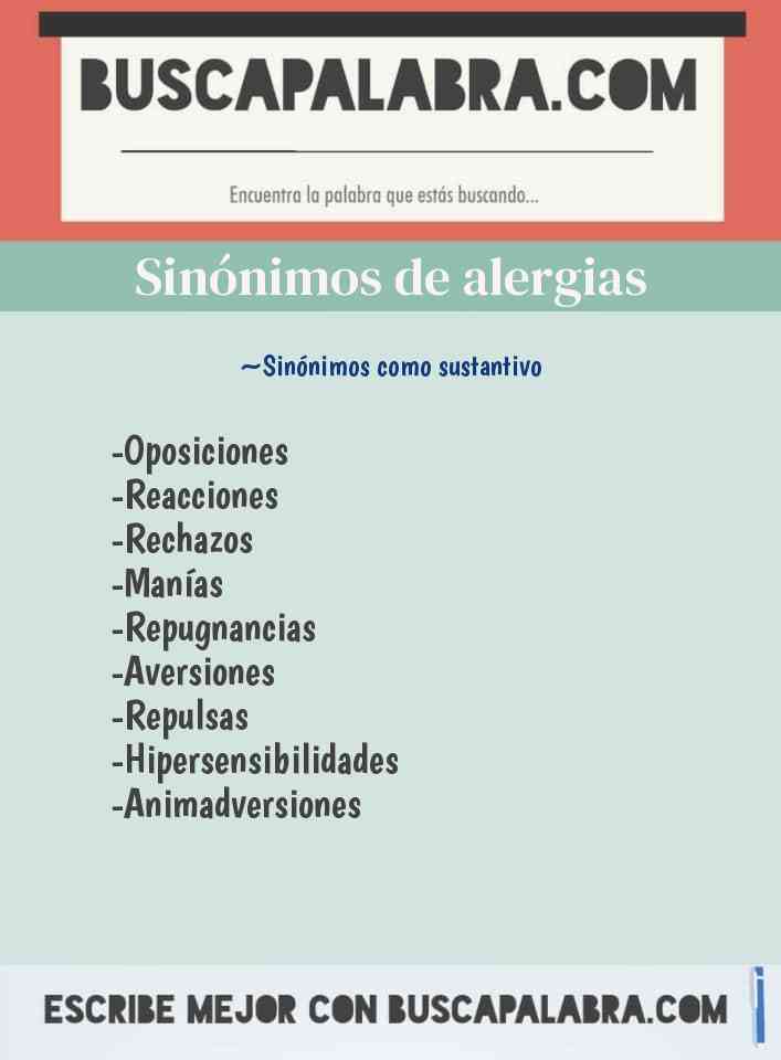 Sinónimo de alergias