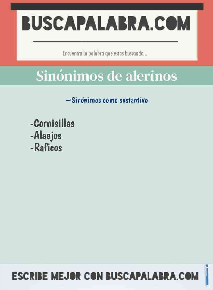 Sinónimo de alerinos