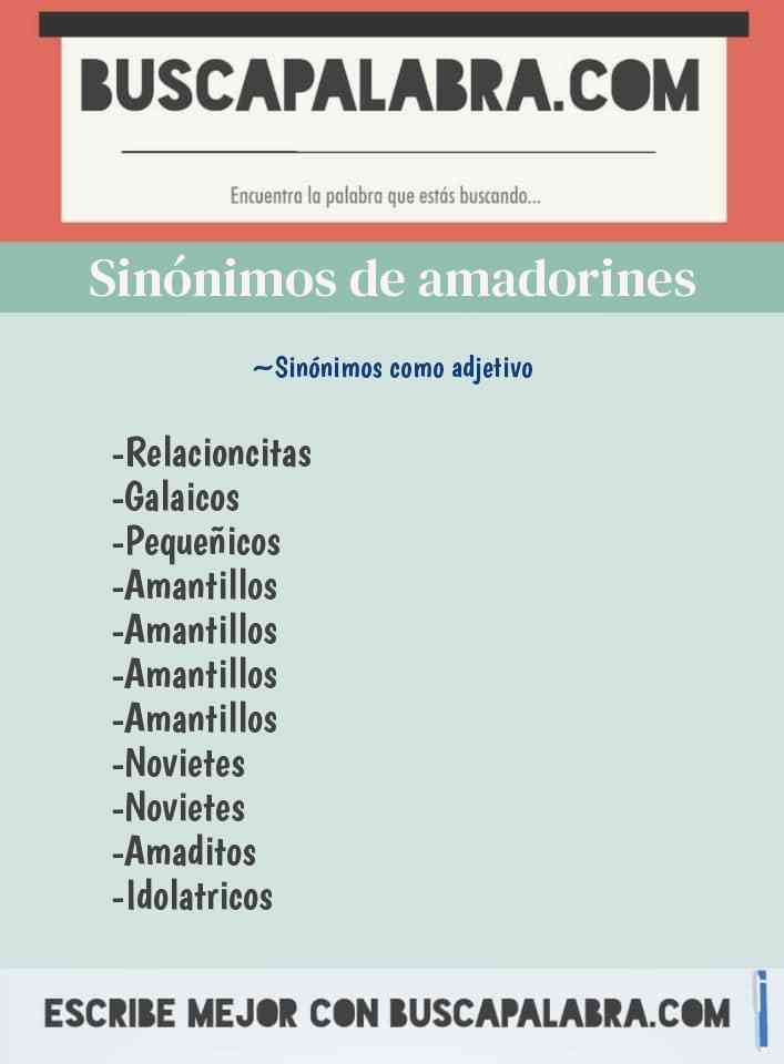 Sinónimo de amadorines