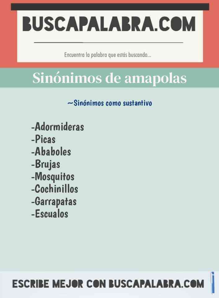 Sinónimo de amapolas