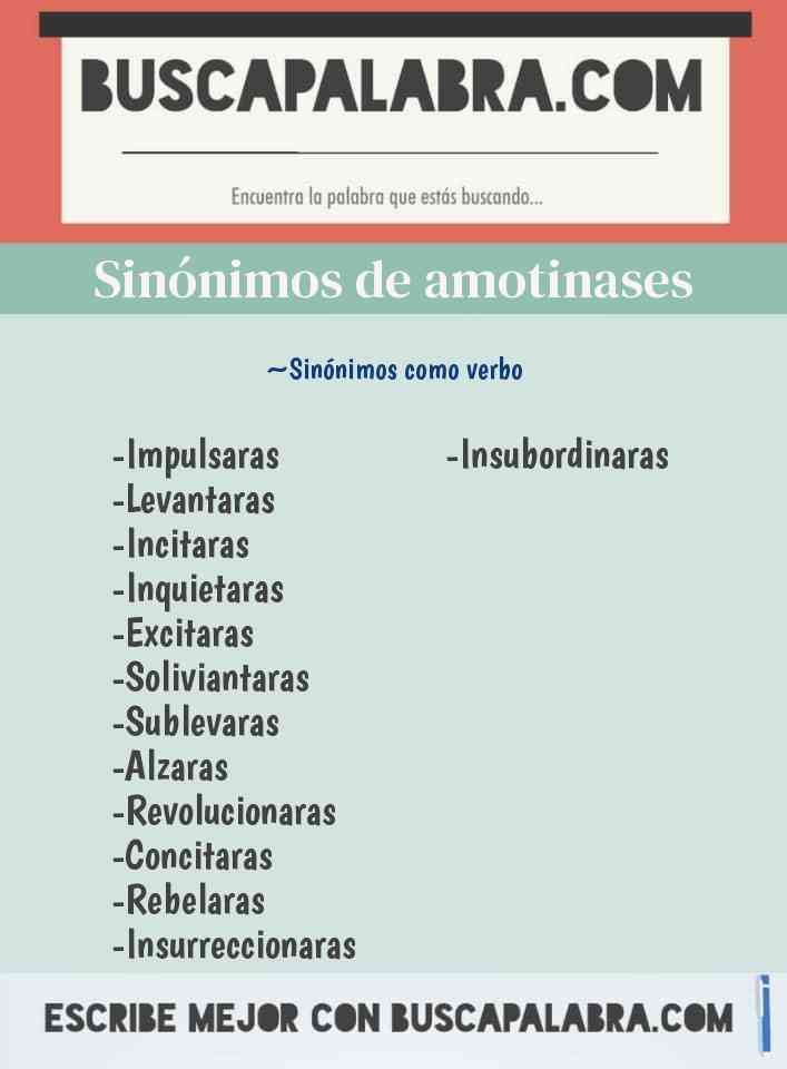 Sinónimo de amotinases