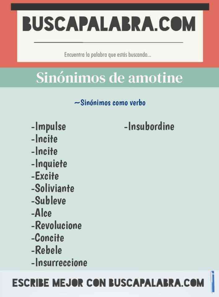 Sinónimo de amotine