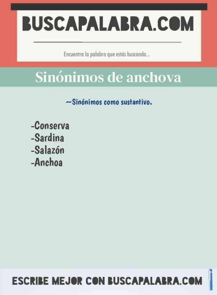 Sinónimo de anchova