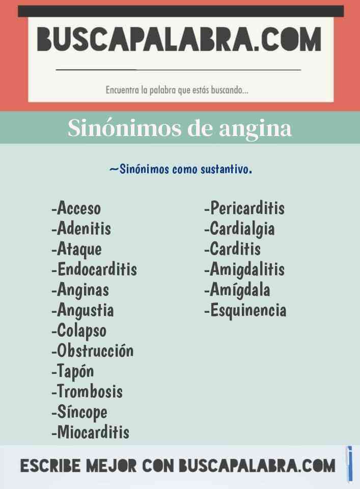 Sinónimo de angina