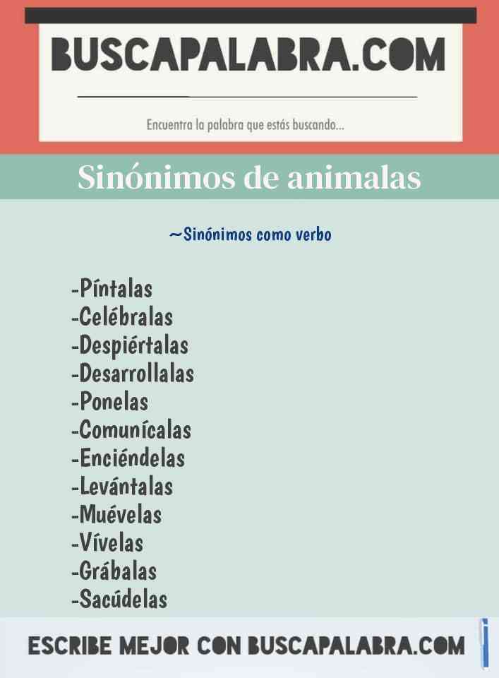 Sinónimo de animalas