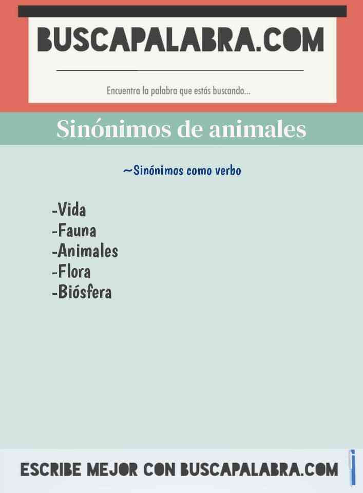 Sinónimo de animales