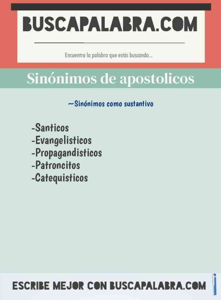 Sinónimo de apostolicos