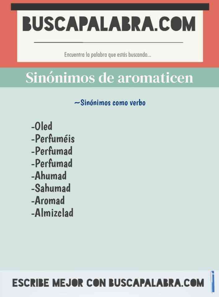 Sinónimo de aromaticen