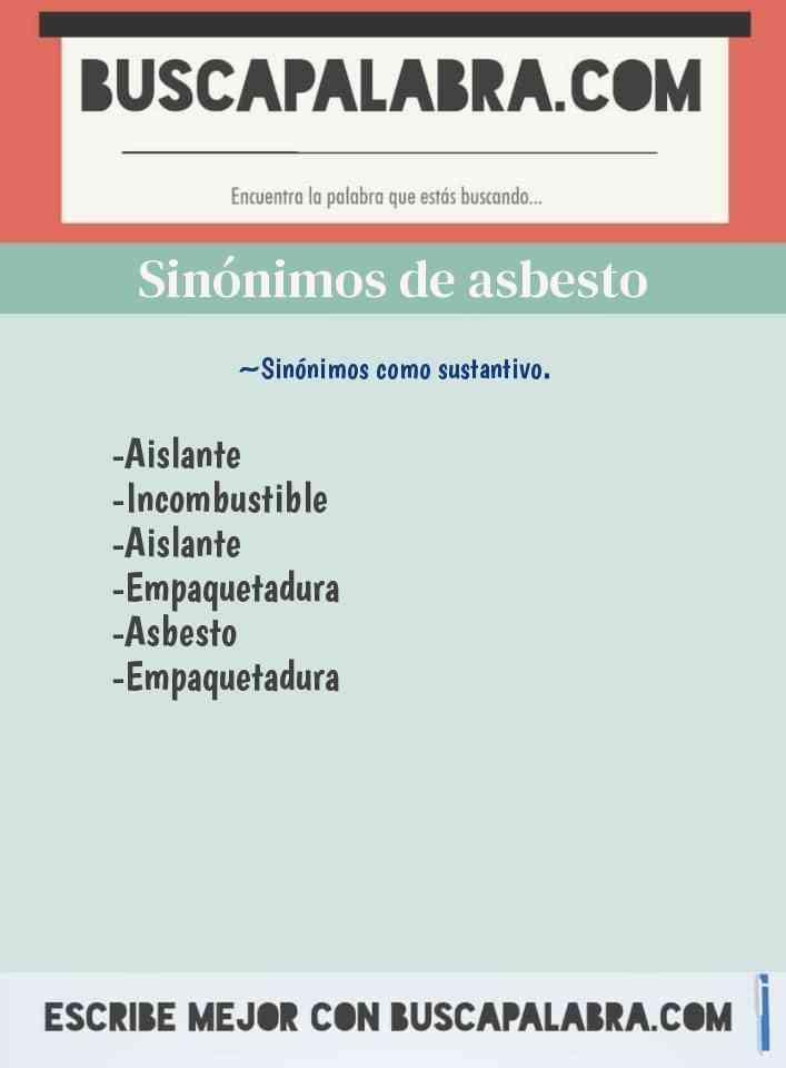 Sinónimo de asbesto