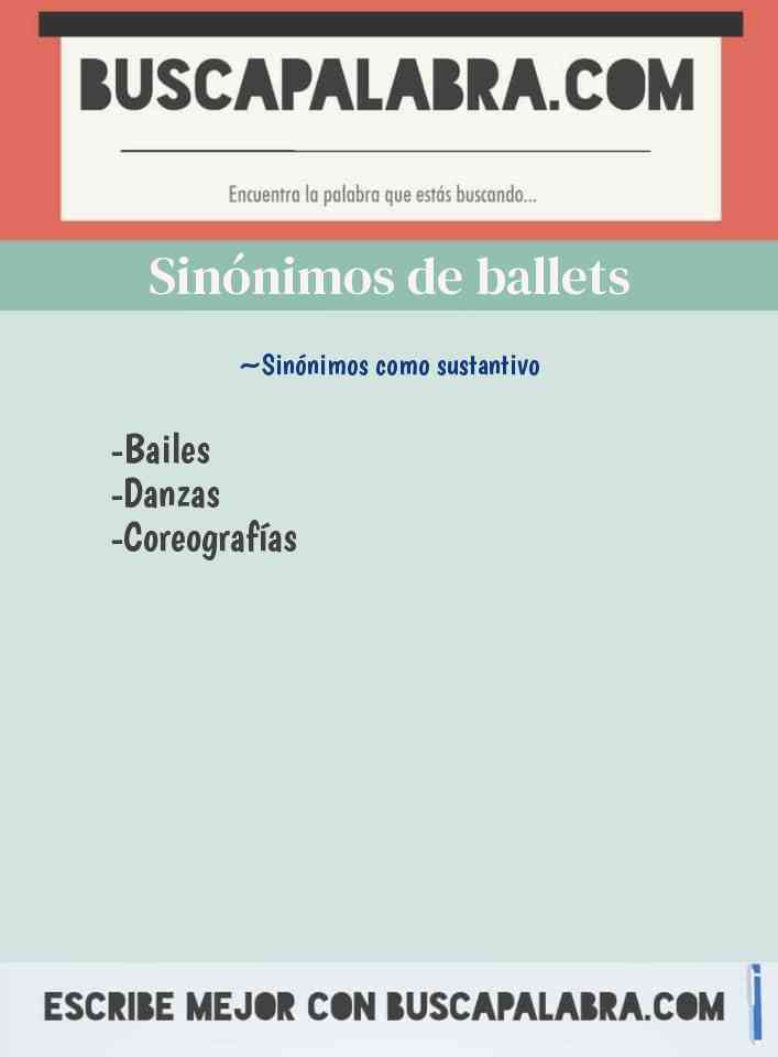 Sinónimo de ballets
