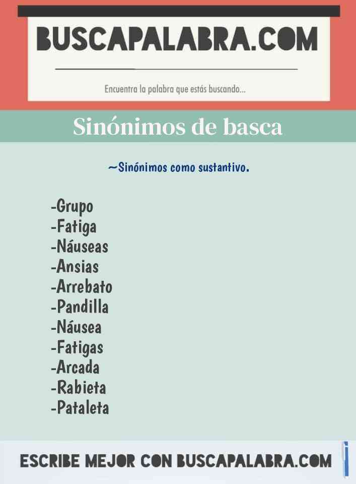 Sinónimo de basca