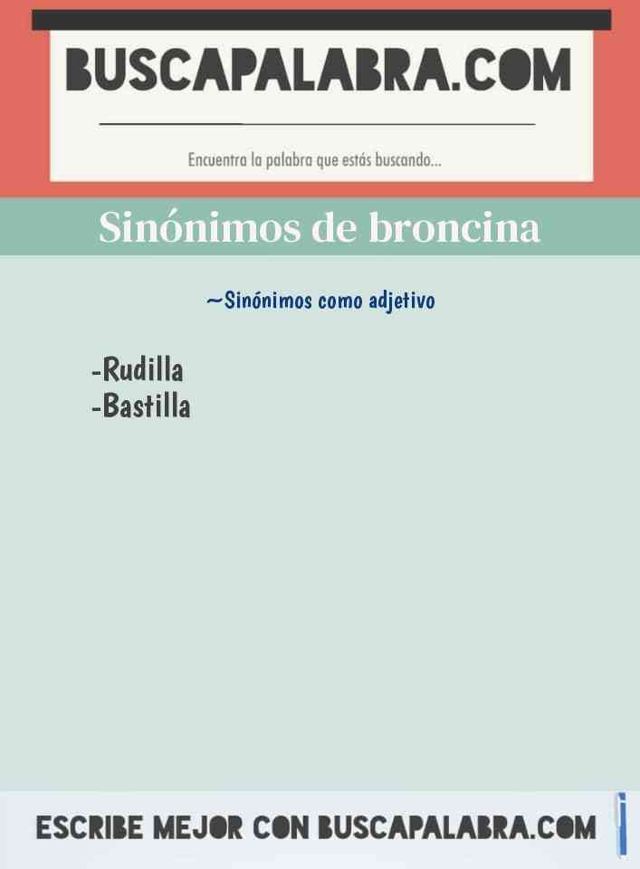 Sinónimo de broncina