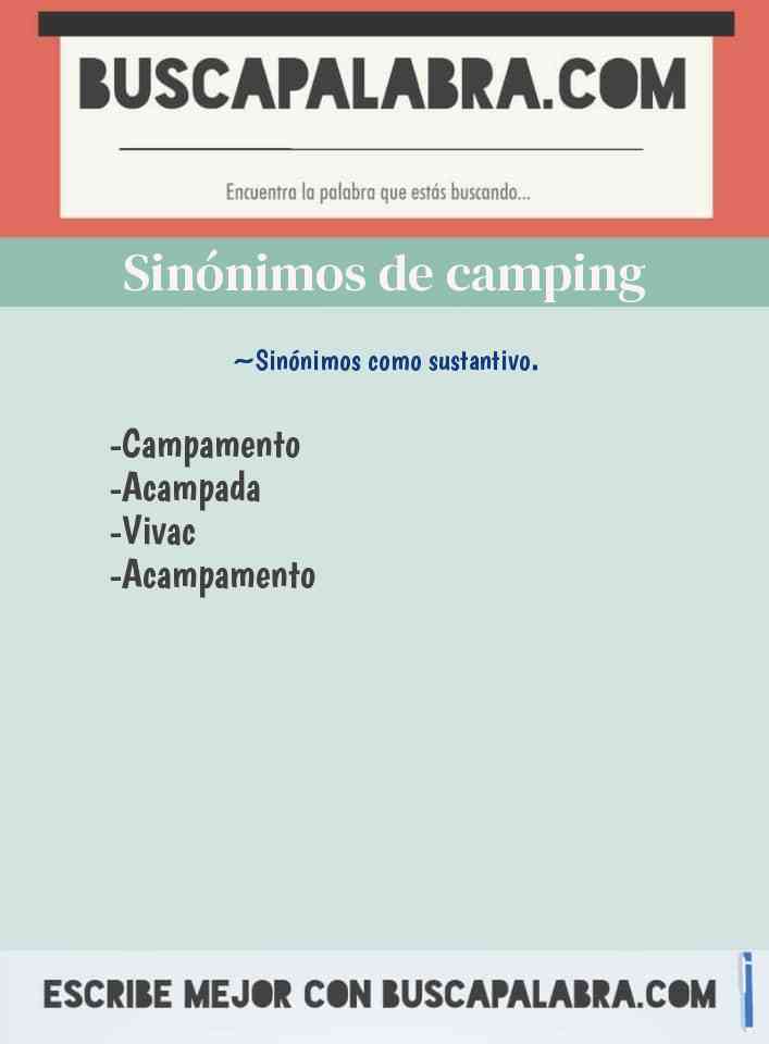 Sinónimo de camping