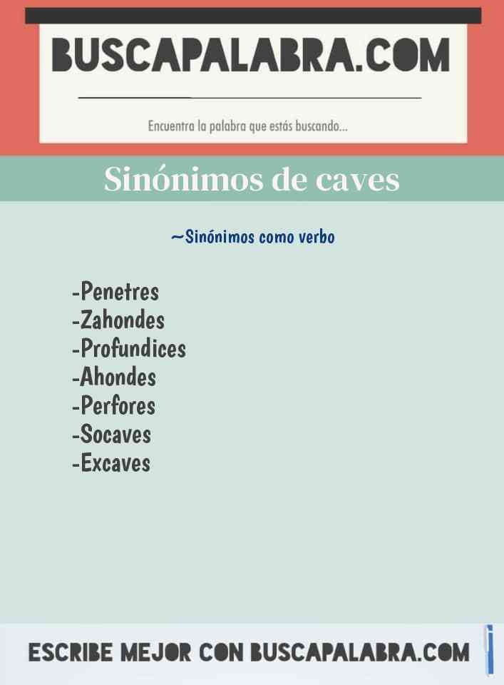 Sinónimo de caves