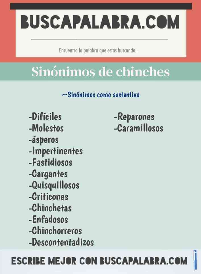 Sinónimo de chinches