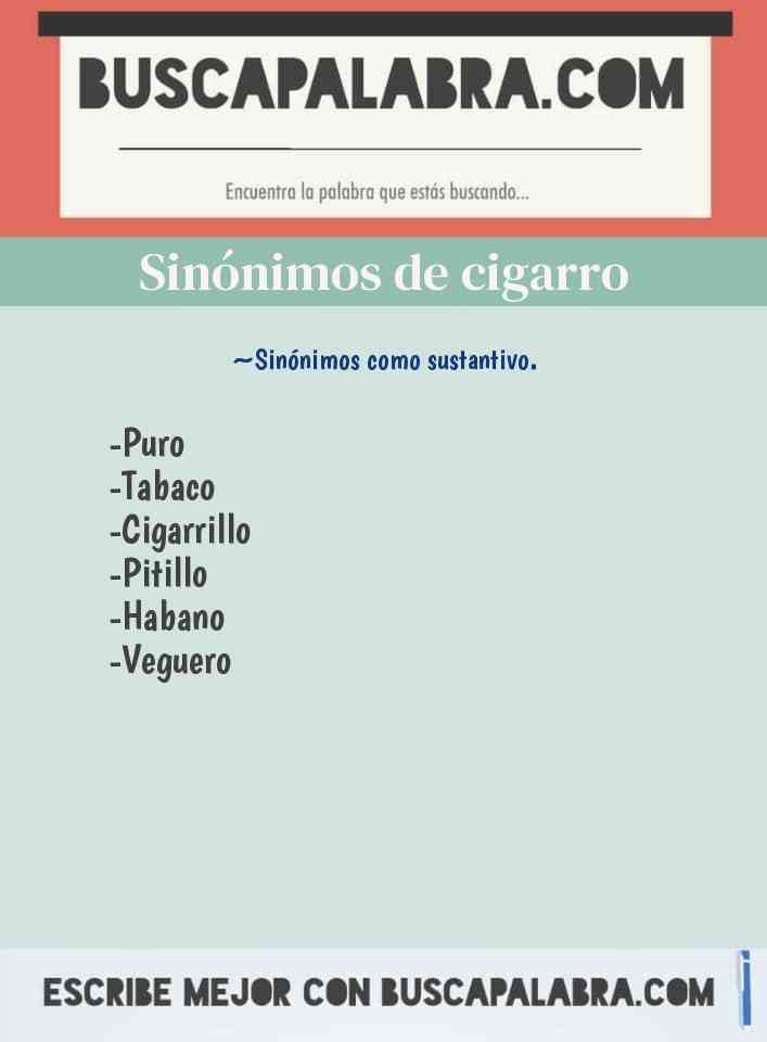 Sinónimo de cigarro