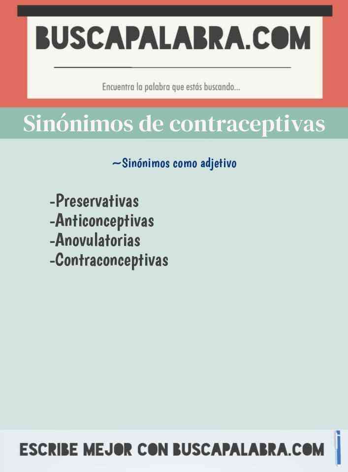 Sinónimo de contraceptivas