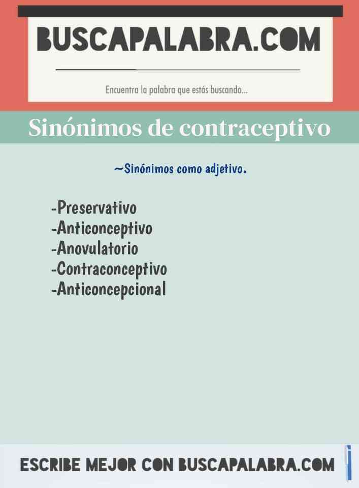Sinónimo de contraceptivo