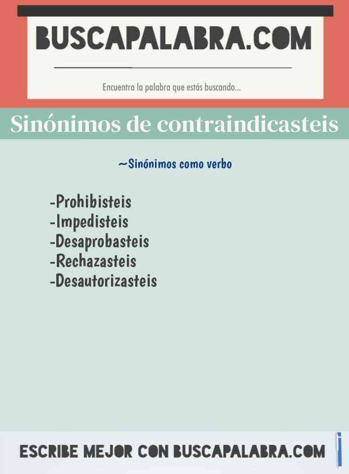 Sinónimo de contraindicasteis