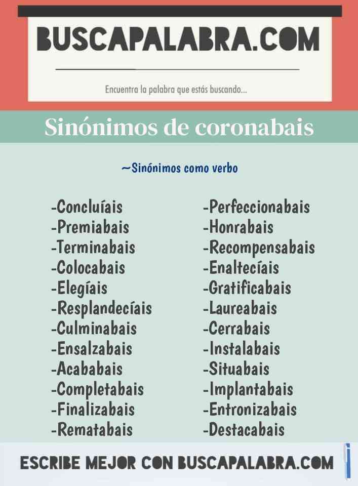 Sinónimo de coronabais