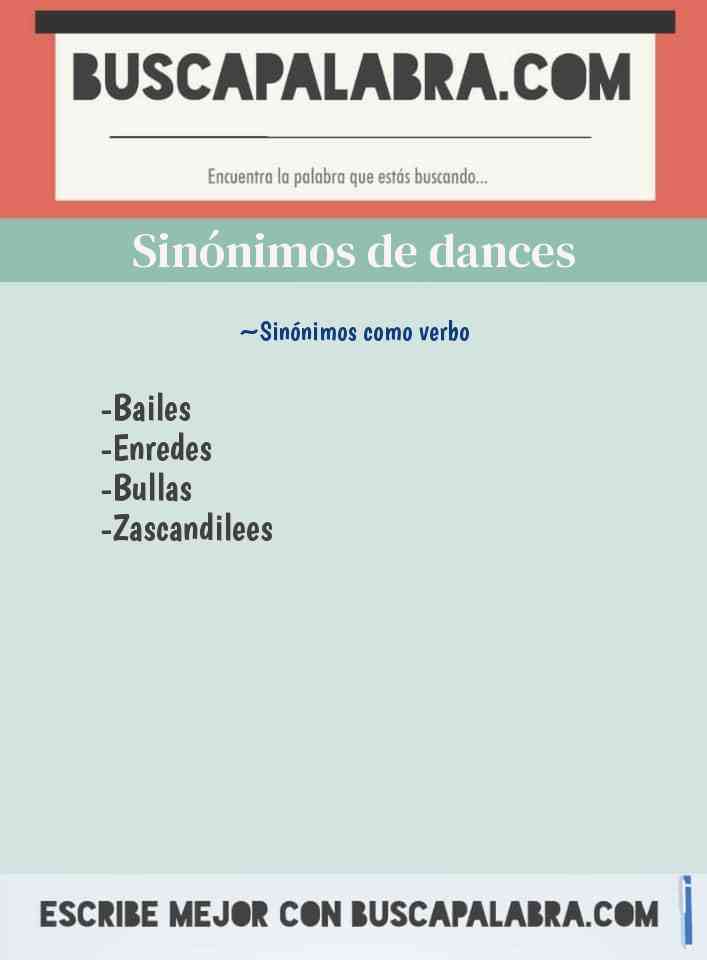 Sinónimo de dances