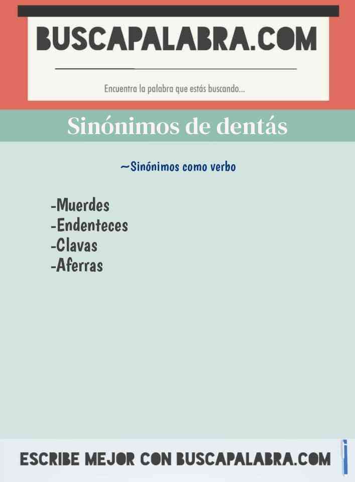 Sinónimo de dentás