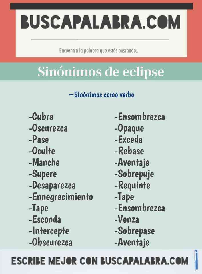 Sinónimo de eclipse