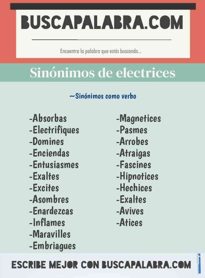 Sinónimo de electrices
