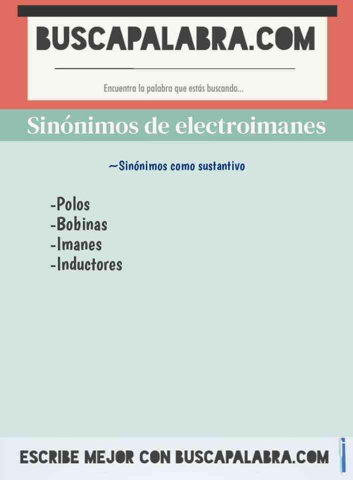 Sinónimo de electroimanes