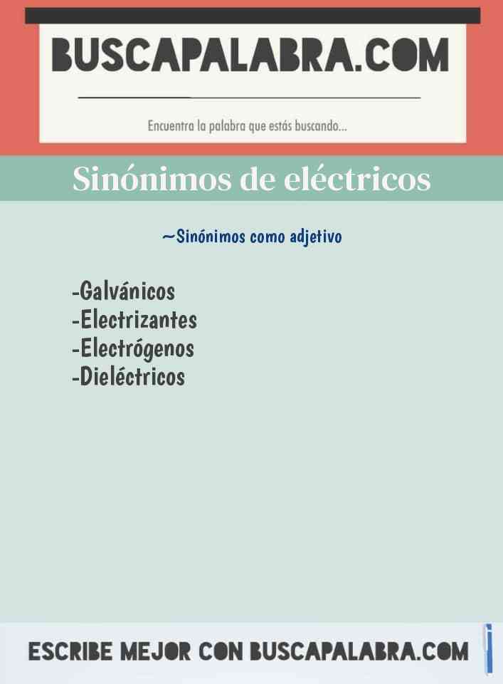 Sinónimo de eléctricos